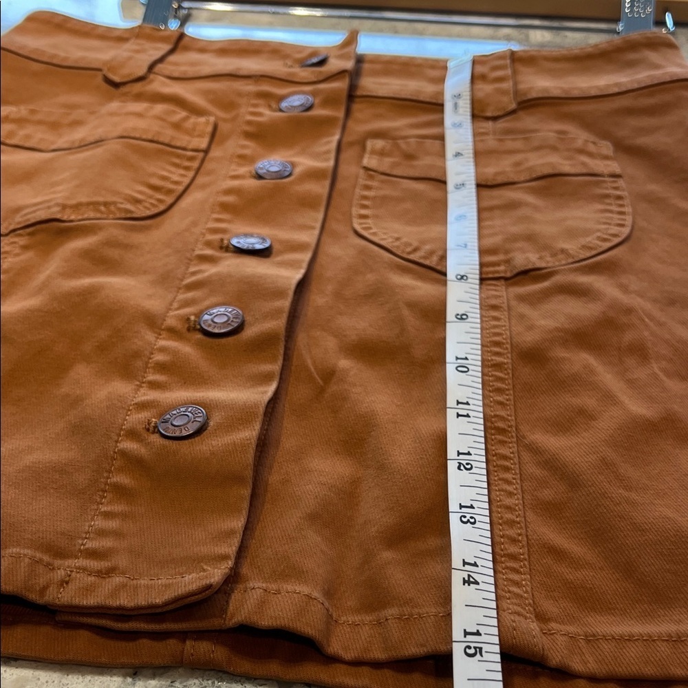 Madewell Orange Mini Skirt Size 2 - Picture 8 of 8